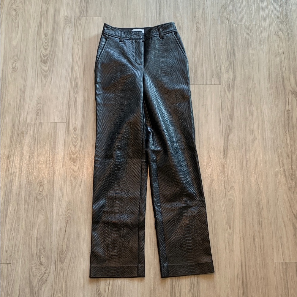 Babaton Command Black Croc-Embossed Mid-Rise Pyth… - image 4